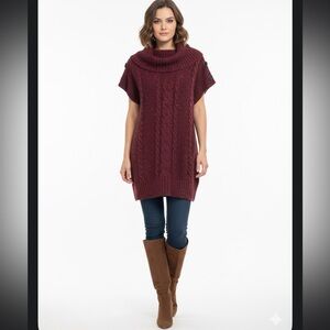 Ruff Hewn Maroon Cowl Neck Sweater. NWT